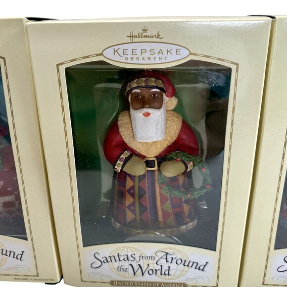 Hallmark Keepsake Ornament Collection "Santas From Around The World" Set Of 3 - Picture 3 of 6